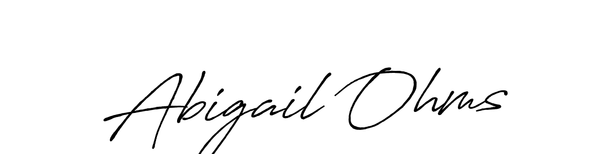 Also You can easily find your signature by using the search form. We will create Abigail Ohms name handwritten signature images for you free of cost using Antro_Vectra_Bolder sign style. Abigail Ohms signature style 7 images and pictures png