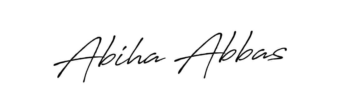 Also we have Abiha Abbas name is the best signature style. Create professional handwritten signature collection using Antro_Vectra_Bolder autograph style. Abiha Abbas signature style 7 images and pictures png