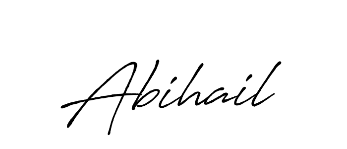 Use a signature maker to create a handwritten signature online. With this signature software, you can design (Antro_Vectra_Bolder) your own signature for name Abihail. Abihail signature style 7 images and pictures png