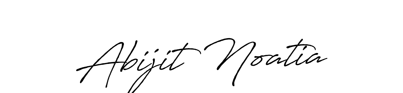 How to make Abijit Noatia name signature. Use Antro_Vectra_Bolder style for creating short signs online. This is the latest handwritten sign. Abijit Noatia signature style 7 images and pictures png