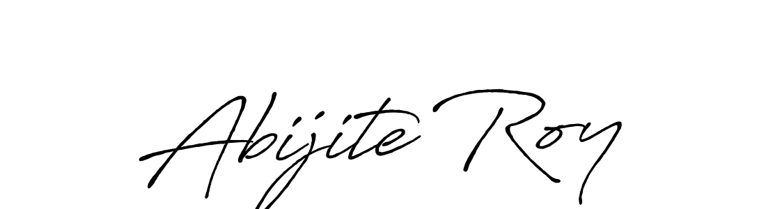 The best way (Antro_Vectra_Bolder) to make a short signature is to pick only two or three words in your name. The name Abijite Roy include a total of six letters. For converting this name. Abijite Roy signature style 7 images and pictures png