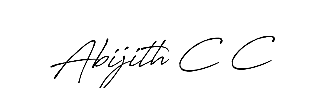 How to make Abijith C C signature? Antro_Vectra_Bolder is a professional autograph style. Create handwritten signature for Abijith C C name. Abijith C C signature style 7 images and pictures png