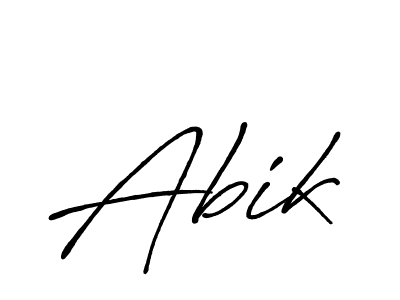 Abik stylish signature style. Best Handwritten Sign (Antro_Vectra_Bolder) for my name. Handwritten Signature Collection Ideas for my name Abik. Abik signature style 7 images and pictures png