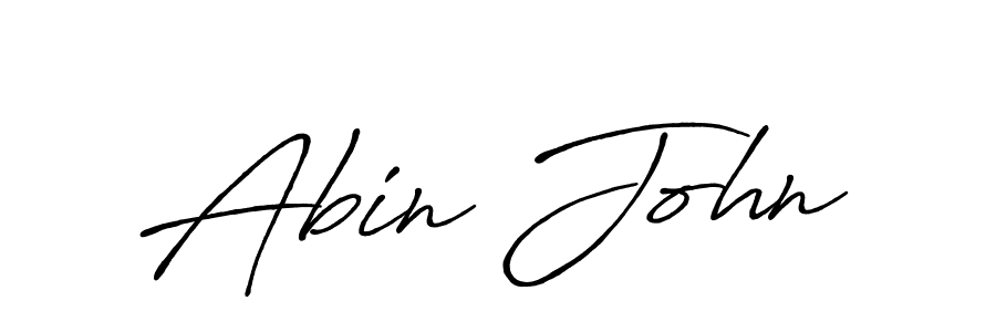 Use a signature maker to create a handwritten signature online. With this signature software, you can design (Antro_Vectra_Bolder) your own signature for name Abin John. Abin John signature style 7 images and pictures png