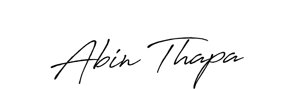 Also we have Abin Thapa name is the best signature style. Create professional handwritten signature collection using Antro_Vectra_Bolder autograph style. Abin Thapa signature style 7 images and pictures png