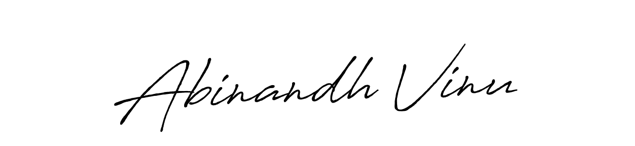 Make a beautiful signature design for name Abinandh Vinu. With this signature (Antro_Vectra_Bolder) style, you can create a handwritten signature for free. Abinandh Vinu signature style 7 images and pictures png