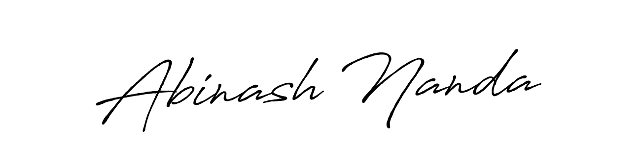How to make Abinash Nanda name signature. Use Antro_Vectra_Bolder style for creating short signs online. This is the latest handwritten sign. Abinash Nanda signature style 7 images and pictures png