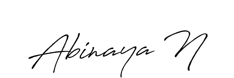 Use a signature maker to create a handwritten signature online. With this signature software, you can design (Antro_Vectra_Bolder) your own signature for name Abinaya N. Abinaya N signature style 7 images and pictures png
