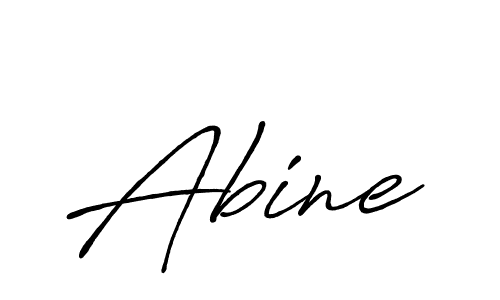 How to make Abine name signature. Use Antro_Vectra_Bolder style for creating short signs online. This is the latest handwritten sign. Abine signature style 7 images and pictures png