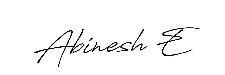 Abinesh E stylish signature style. Best Handwritten Sign (Antro_Vectra_Bolder) for my name. Handwritten Signature Collection Ideas for my name Abinesh E. Abinesh E signature style 7 images and pictures png