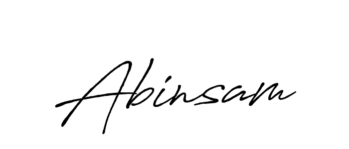 How to make Abinsam name signature. Use Antro_Vectra_Bolder style for creating short signs online. This is the latest handwritten sign. Abinsam signature style 7 images and pictures png