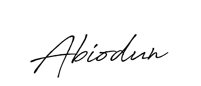 Use a signature maker to create a handwritten signature online. With this signature software, you can design (Antro_Vectra_Bolder) your own signature for name Abiodun. Abiodun signature style 7 images and pictures png