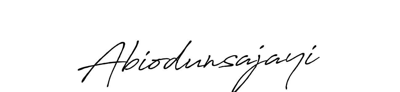 Also we have Abiodunsajayi name is the best signature style. Create professional handwritten signature collection using Antro_Vectra_Bolder autograph style. Abiodunsajayi signature style 7 images and pictures png