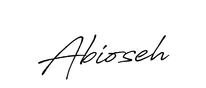 The best way (Antro_Vectra_Bolder) to make a short signature is to pick only two or three words in your name. The name Abioseh include a total of six letters. For converting this name. Abioseh signature style 7 images and pictures png