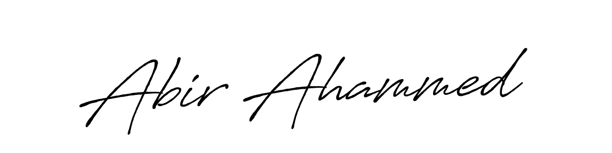 Create a beautiful signature design for name Abir Ahammed. With this signature (Antro_Vectra_Bolder) fonts, you can make a handwritten signature for free. Abir Ahammed signature style 7 images and pictures png