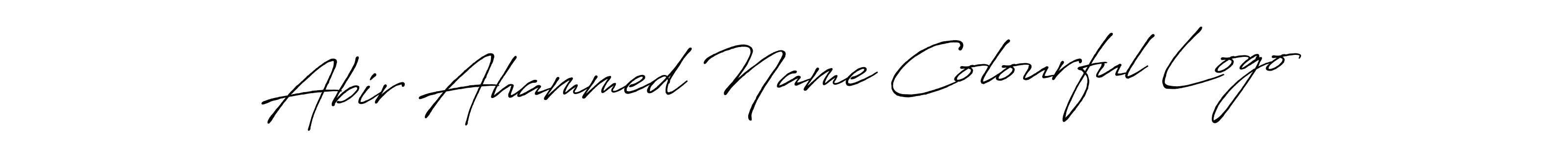 Design your own signature with our free online signature maker. With this signature software, you can create a handwritten (Antro_Vectra_Bolder) signature for name Abir Ahammed Name Colourful Logo. Abir Ahammed Name Colourful Logo signature style 7 images and pictures png