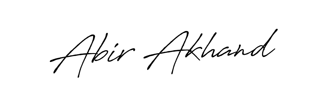 Design your own signature with our free online signature maker. With this signature software, you can create a handwritten (Antro_Vectra_Bolder) signature for name Abir Akhand. Abir Akhand signature style 7 images and pictures png