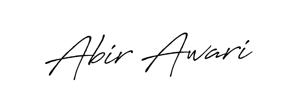 Also You can easily find your signature by using the search form. We will create Abir Awari name handwritten signature images for you free of cost using Antro_Vectra_Bolder sign style. Abir Awari signature style 7 images and pictures png