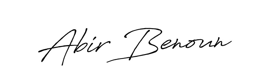 Use a signature maker to create a handwritten signature online. With this signature software, you can design (Antro_Vectra_Bolder) your own signature for name Abir Benoun. Abir Benoun signature style 7 images and pictures png