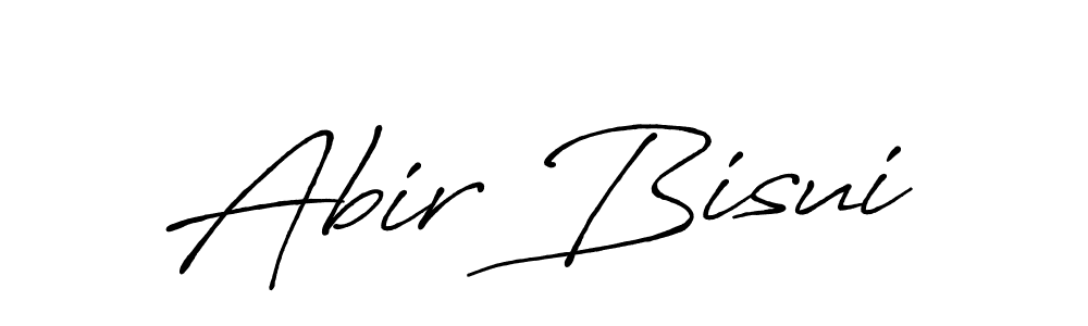 Use a signature maker to create a handwritten signature online. With this signature software, you can design (Antro_Vectra_Bolder) your own signature for name Abir Bisui. Abir Bisui signature style 7 images and pictures png