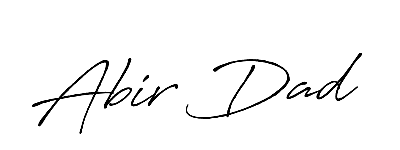 How to make Abir Dad name signature. Use Antro_Vectra_Bolder style for creating short signs online. This is the latest handwritten sign. Abir Dad signature style 7 images and pictures png
