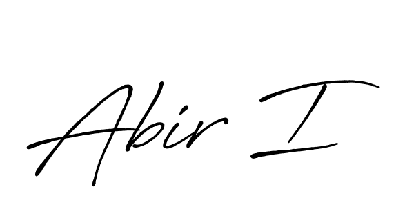 Create a beautiful signature design for name Abir I. With this signature (Antro_Vectra_Bolder) fonts, you can make a handwritten signature for free. Abir I signature style 7 images and pictures png
