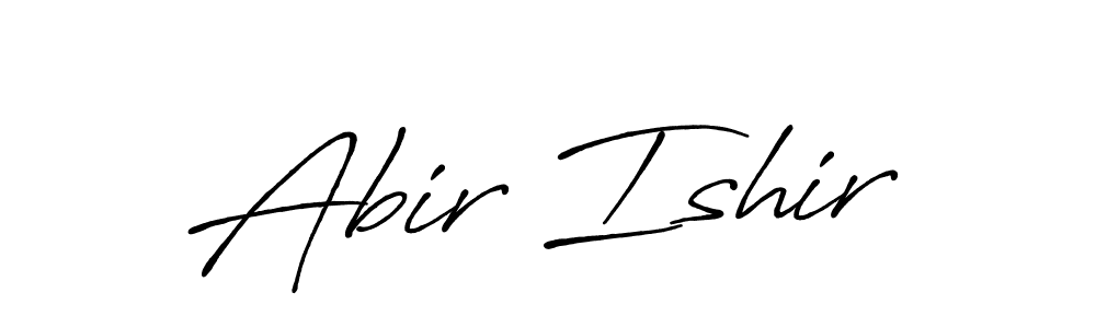 The best way (Antro_Vectra_Bolder) to make a short signature is to pick only two or three words in your name. The name Abir Ishir include a total of six letters. For converting this name. Abir Ishir signature style 7 images and pictures png