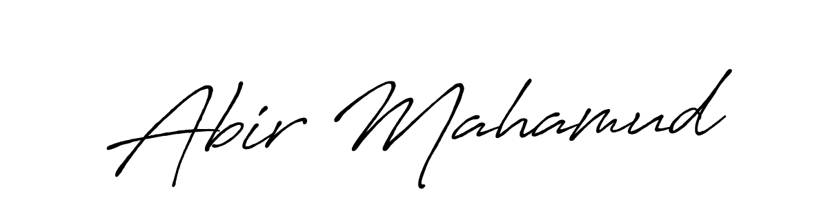 Use a signature maker to create a handwritten signature online. With this signature software, you can design (Antro_Vectra_Bolder) your own signature for name Abir Mahamud. Abir Mahamud signature style 7 images and pictures png
