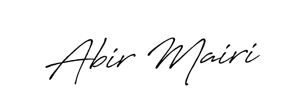 Create a beautiful signature design for name Abir Mairi. With this signature (Antro_Vectra_Bolder) fonts, you can make a handwritten signature for free. Abir Mairi signature style 7 images and pictures png