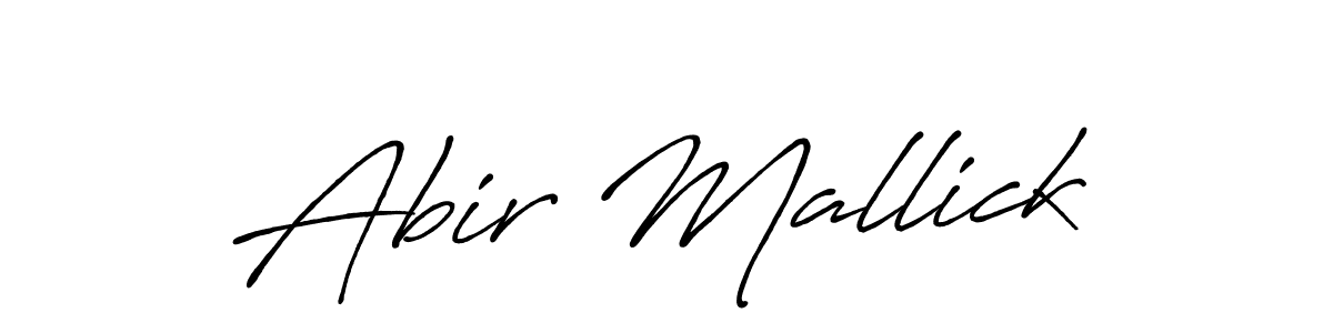 Create a beautiful signature design for name Abir Mallick. With this signature (Antro_Vectra_Bolder) fonts, you can make a handwritten signature for free. Abir Mallick signature style 7 images and pictures png