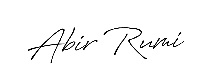 How to make Abir Rumi signature? Antro_Vectra_Bolder is a professional autograph style. Create handwritten signature for Abir Rumi name. Abir Rumi signature style 7 images and pictures png