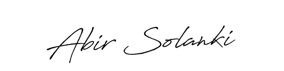 Abir Solanki stylish signature style. Best Handwritten Sign (Antro_Vectra_Bolder) for my name. Handwritten Signature Collection Ideas for my name Abir Solanki. Abir Solanki signature style 7 images and pictures png