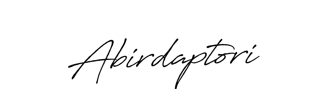 The best way (Antro_Vectra_Bolder) to make a short signature is to pick only two or three words in your name. The name Abirdaptori include a total of six letters. For converting this name. Abirdaptori signature style 7 images and pictures png