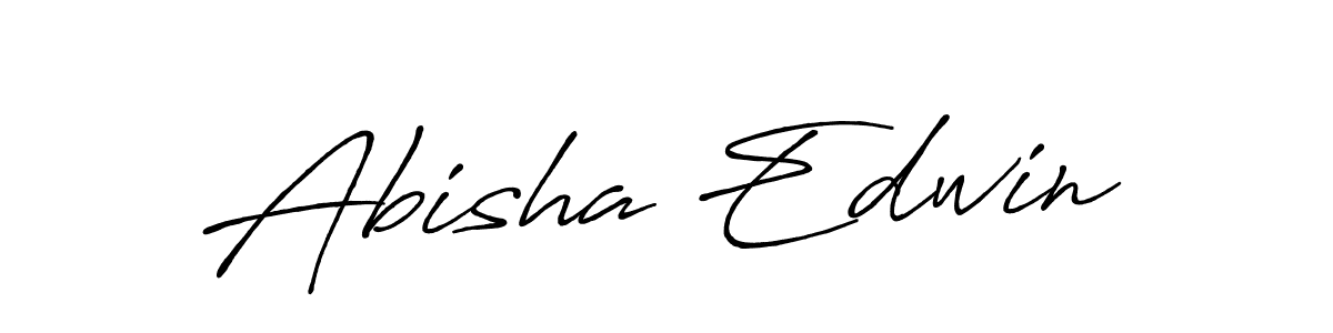 How to make Abisha Edwin name signature. Use Antro_Vectra_Bolder style for creating short signs online. This is the latest handwritten sign. Abisha Edwin signature style 7 images and pictures png