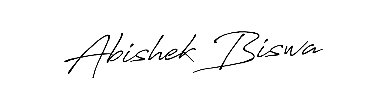 How to make Abishek Biswa name signature. Use Antro_Vectra_Bolder style for creating short signs online. This is the latest handwritten sign. Abishek Biswa signature style 7 images and pictures png