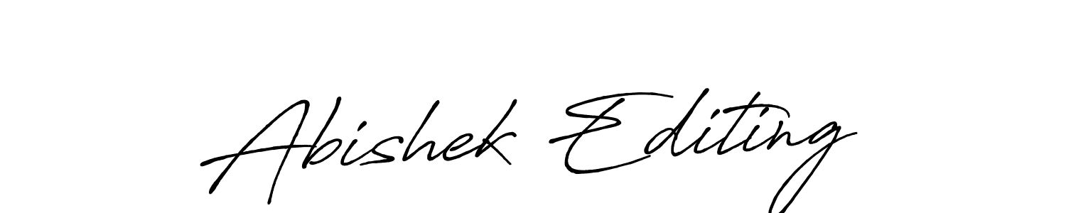 How to make Abishek Editing signature? Antro_Vectra_Bolder is a professional autograph style. Create handwritten signature for Abishek Editing name. Abishek Editing signature style 7 images and pictures png