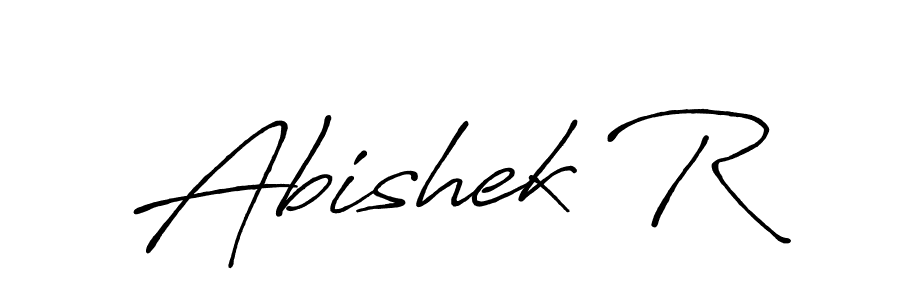 It looks lik you need a new signature style for name Abishek R. Design unique handwritten (Antro_Vectra_Bolder) signature with our free signature maker in just a few clicks. Abishek R signature style 7 images and pictures png