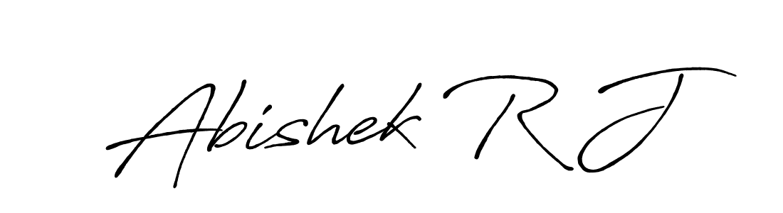 Design your own signature with our free online signature maker. With this signature software, you can create a handwritten (Antro_Vectra_Bolder) signature for name Abishek R J. Abishek R J signature style 7 images and pictures png