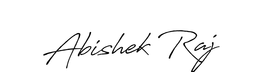 How to make Abishek Raj name signature. Use Antro_Vectra_Bolder style for creating short signs online. This is the latest handwritten sign. Abishek Raj signature style 7 images and pictures png