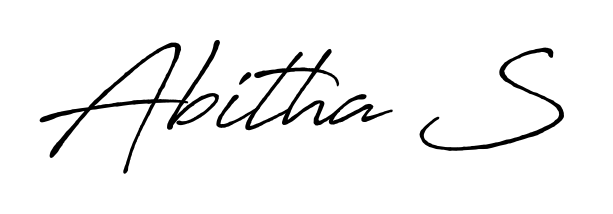 Get inspired by this graceful Antro_Vectra_Bolder signature style for name Abitha S. Smooth loops and balanced proportions for everyday use. Abitha S signature style 7 images and pictures png