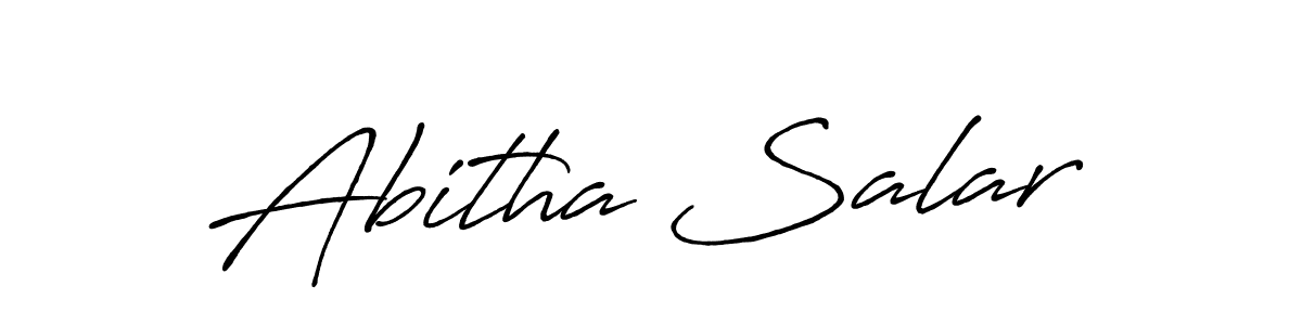 if you are searching for the best signature style for your name Abitha Salar. so please give up your signature search. here we have designed multiple signature styles  using Antro_Vectra_Bolder. Abitha Salar signature style 7 images and pictures png