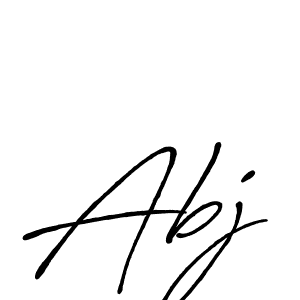 Use a signature maker to create a handwritten signature online. With this signature software, you can design (Antro_Vectra_Bolder) your own signature for name Abj. Abj signature style 7 images and pictures png