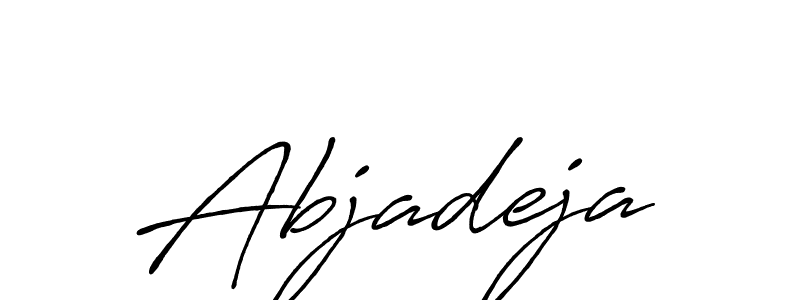 How to make Abjadeja name signature. Use Antro_Vectra_Bolder style for creating short signs online. This is the latest handwritten sign. Abjadeja signature style 7 images and pictures png