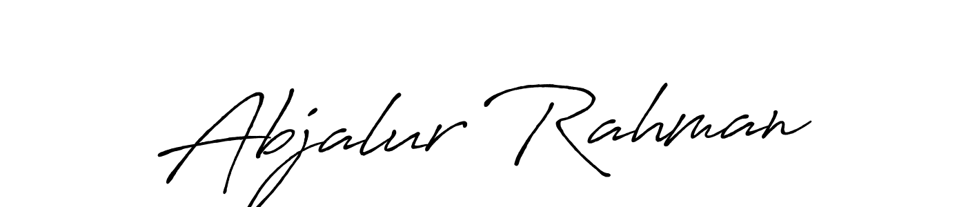 Create a beautiful signature design for name Abjalur Rahman. With this signature (Antro_Vectra_Bolder) fonts, you can make a handwritten signature for free. Abjalur Rahman signature style 7 images and pictures png