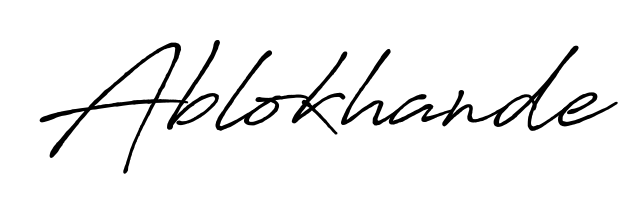 Give your name Ablokhande an exquisite flair with the Antro_Vectra_Bolder script font. Ideal for contracts, resumes, and formal letterheads. Ablokhande signature style 7 images and pictures png