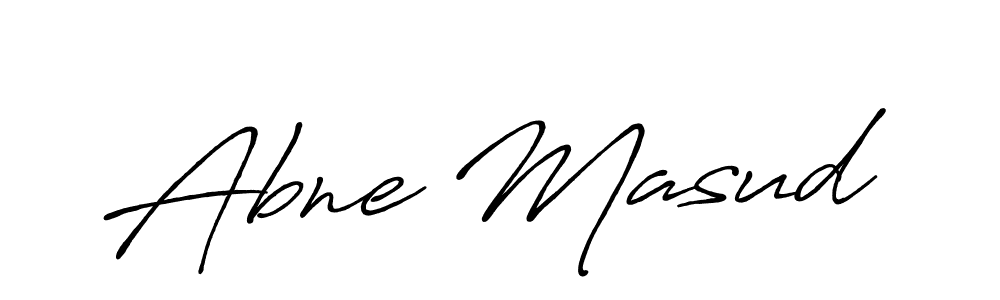 Make a beautiful signature design for name Abne Masud. With this signature (Antro_Vectra_Bolder) style, you can create a handwritten signature for free. Abne Masud signature style 7 images and pictures png