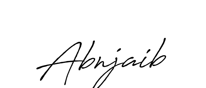 Create a beautiful signature design for name Abnjaib. With this signature (Antro_Vectra_Bolder) fonts, you can make a handwritten signature for free. Abnjaib signature style 7 images and pictures png