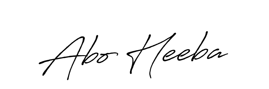 Also we have Abo Heeba name is the best signature style. Create professional handwritten signature collection using Antro_Vectra_Bolder autograph style. Abo Heeba signature style 7 images and pictures png