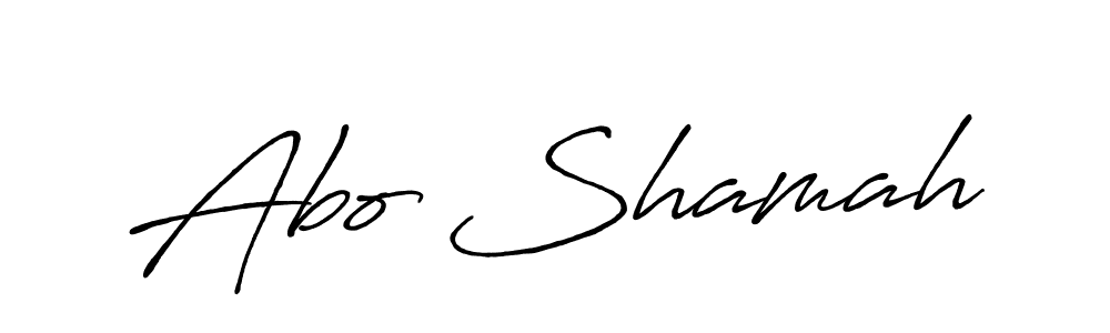 Create a beautiful signature design for name Abo Shamah. With this signature (Antro_Vectra_Bolder) fonts, you can make a handwritten signature for free. Abo Shamah signature style 7 images and pictures png