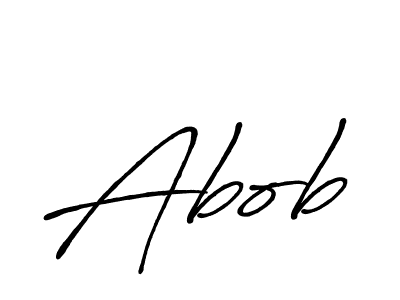 Abob stylish signature style. Best Handwritten Sign (Antro_Vectra_Bolder) for my name. Handwritten Signature Collection Ideas for my name Abob. Abob signature style 7 images and pictures png